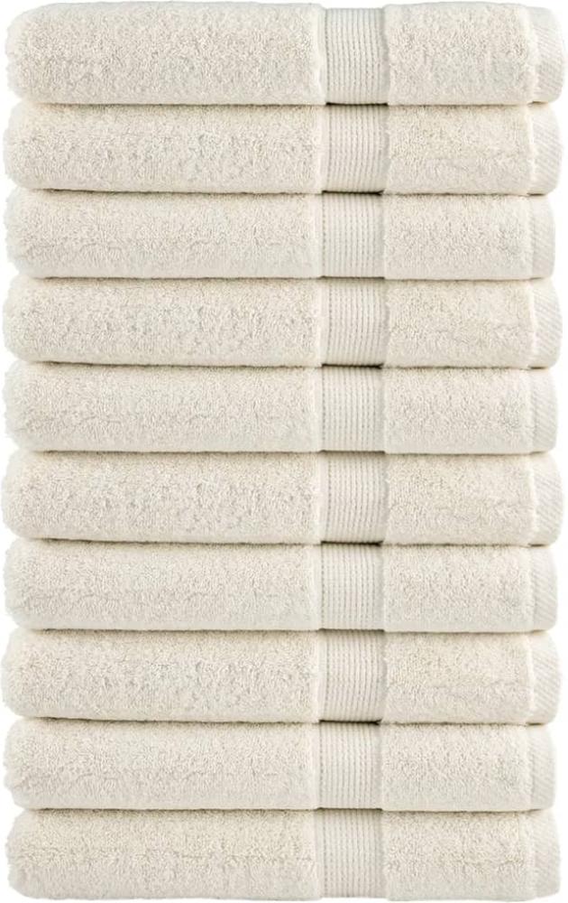 Premium-Handtücher 10 Stk. Creme 100x200 600g/m² 100% Baumwolle 137487 Bild 1