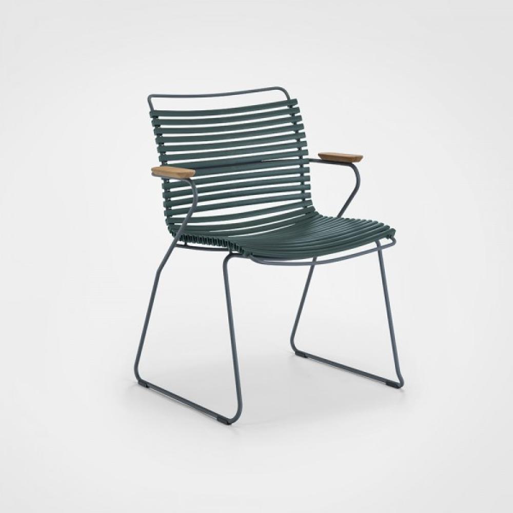 Outdoor Stuhl Click mit Armlehne kiefergrün Bild 1