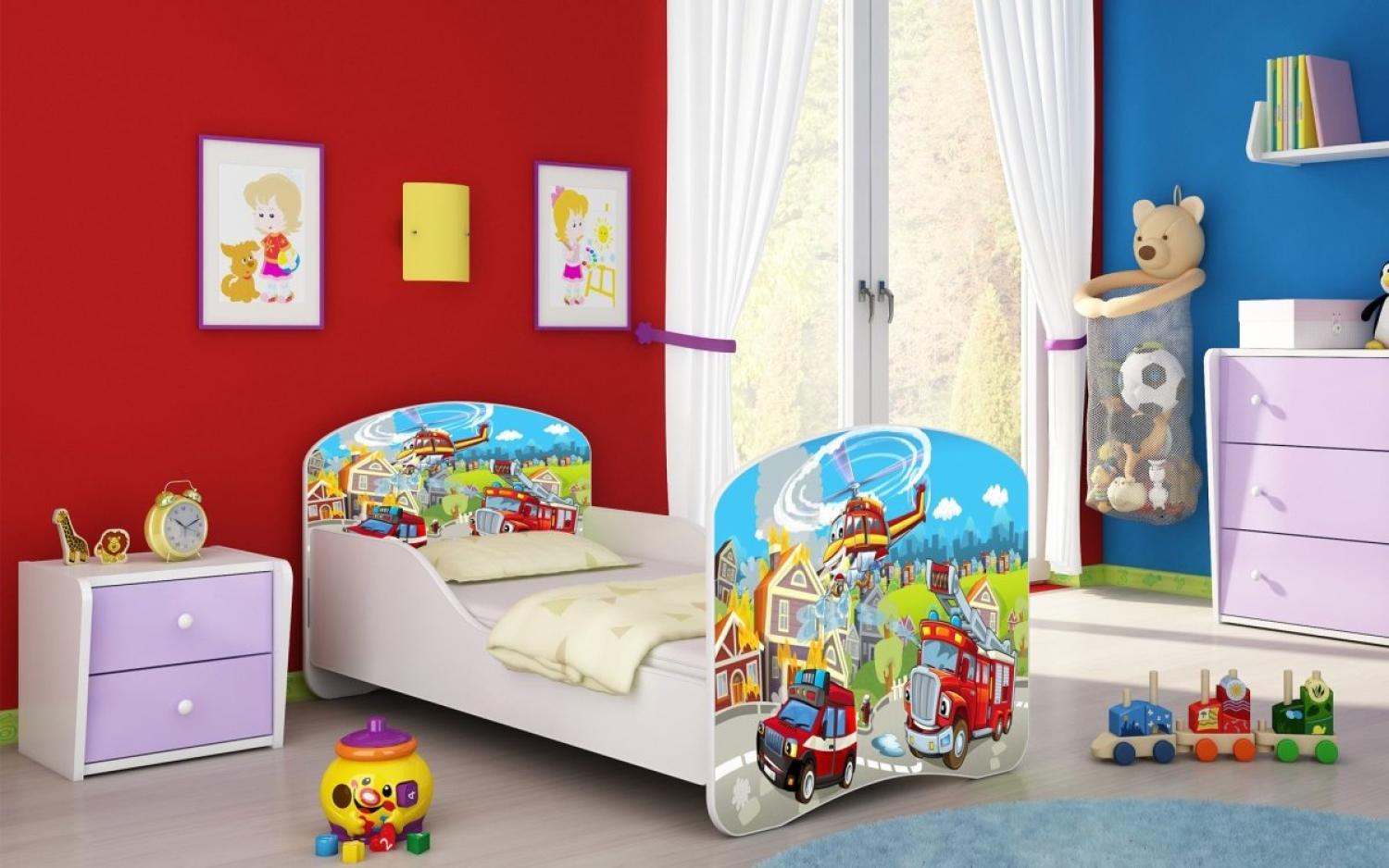Kinderbett Milena mit verschiedenen Mustern 160x80 Firealarm Bild 1