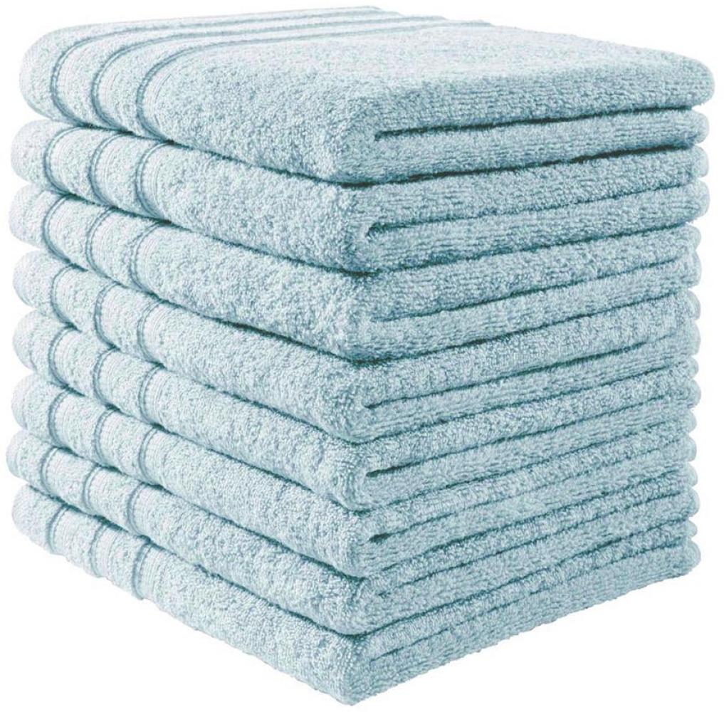 Handtuch Baumwolle Plain Design - Farbe: hellblau, Größe: 50x100 cm Bild 1