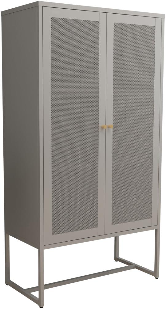 Büroschrank Sund Metall 150x80x40 cm Grau [en. casa] Bild 1