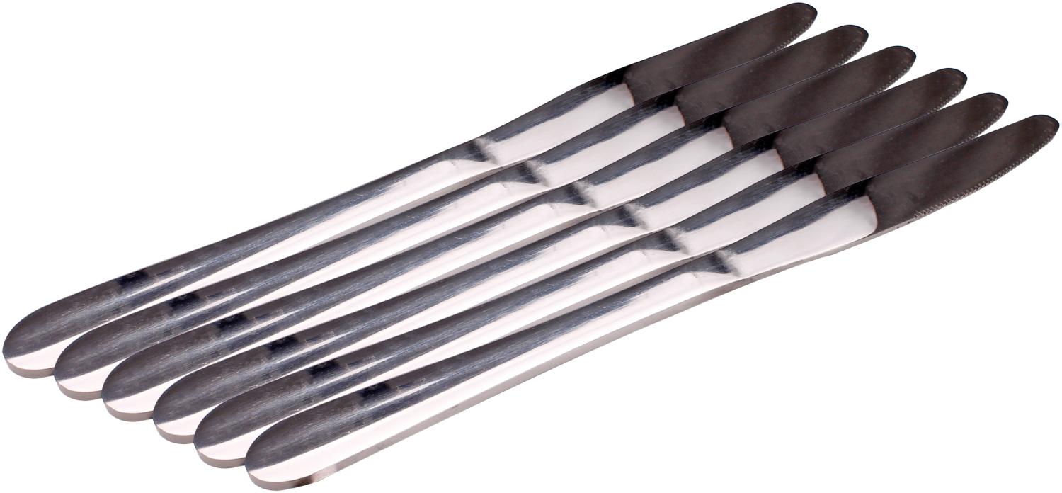 Messer 6er Set Küchenmesser Edelstahl Allzweckmesser Messer Silber Bild 1