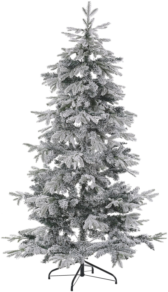 Künstlicher Weihnachtsbaum schneebedeckt 180 cm weiß TOMICHI Bild 1