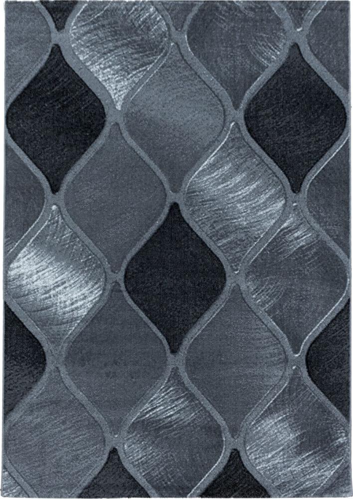 Kurzflor Teppich Clara rechteckig - 120x170 cm - Schwarz Bild 1