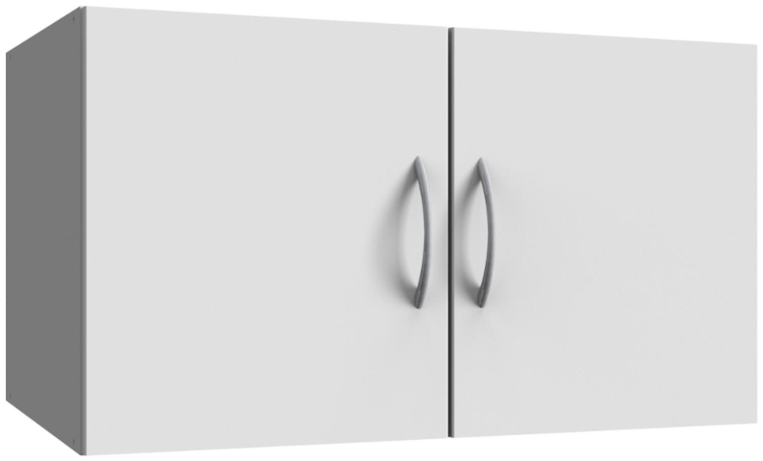 Hängeschrank Multiraumkonzept weiß mit 2 Tür Mehrzweckschrank Schrankaufsatz ca. 80 cm breit Bild 1