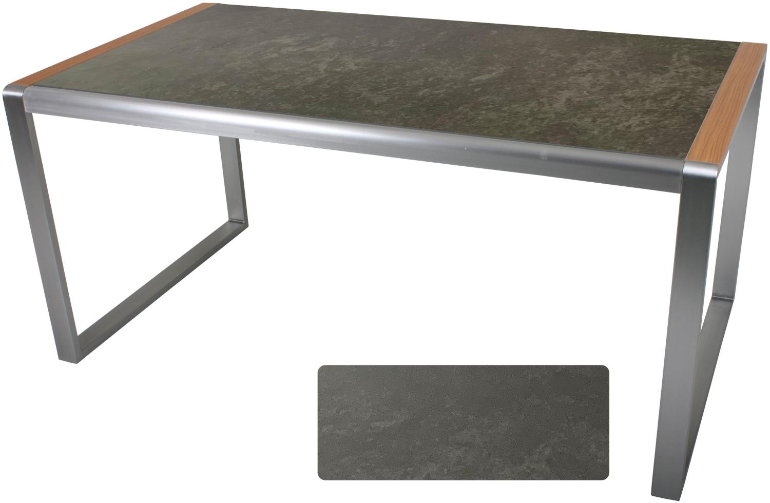 Tisch Averna aus Aluminium, Edelstahlfinish / Glas Bild 1