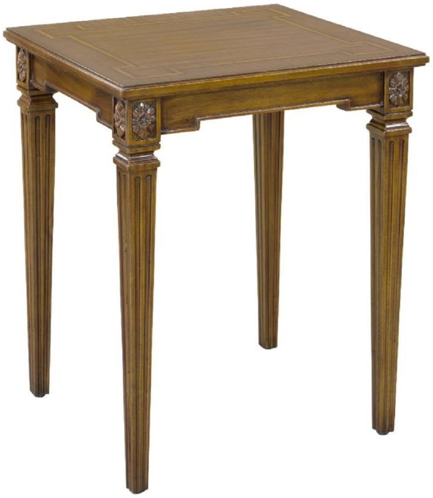 Casa Padrino Luxus Barock Beistelltisch Braun 48 x 44 x H. 62 cm - Edler Mahagoni Tisch im Barockstil - Barock Mahagoni Möbel Bild 1