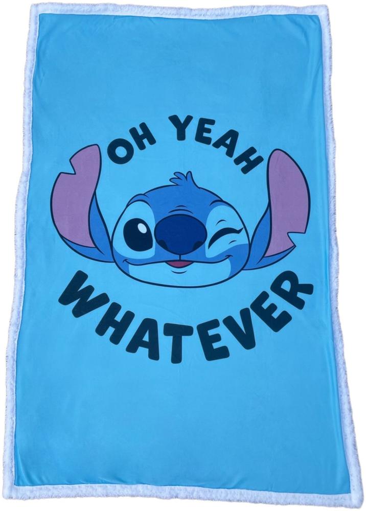 Lilo & Stitch Tagesdecke Bettdecke Fleecedecke Kuschelige Sherpa-Decke, 150x100 cm Bild 1