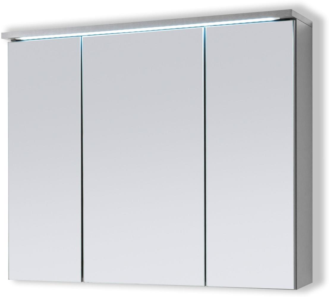 AILEENSTORE Spiegelschrank Badmöbel mit Beleuchtung DUO 80 cm LED Grau Bild 1