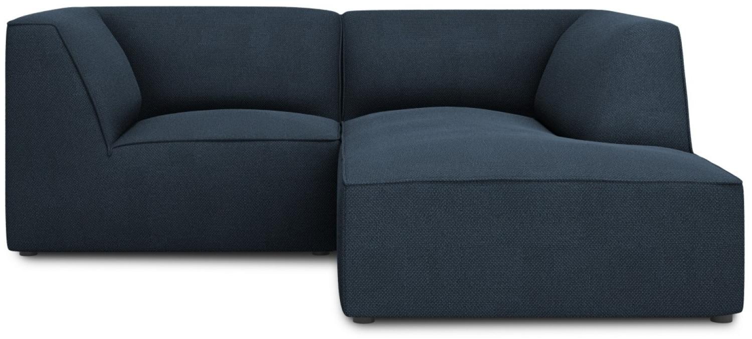 Micadoni 3-Sitzer Modular Ecke rechts Sofa Ruby | Bezug Navy Blue | Beinfarbe Black Plastic Bild 1