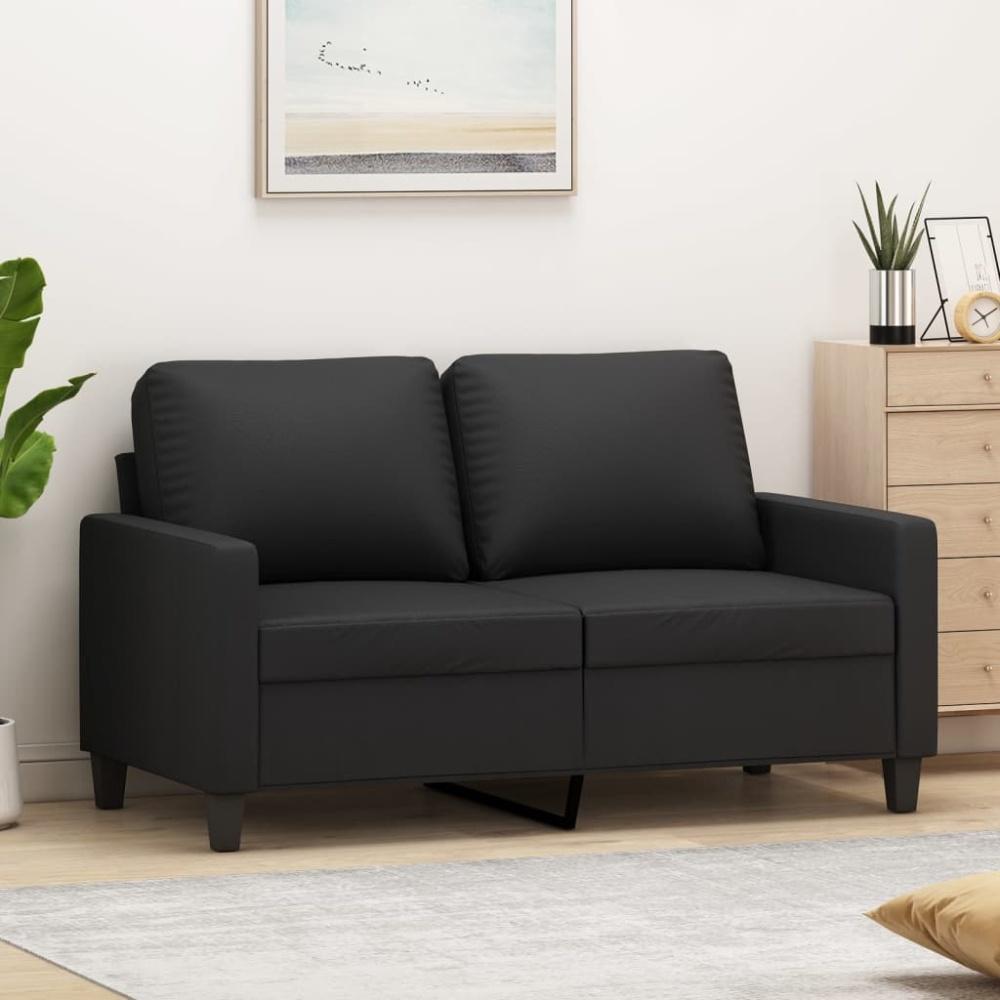 vidaXL 2-Sitzer-Sofa Schwarz 120 cm Kunstleder Bild 1