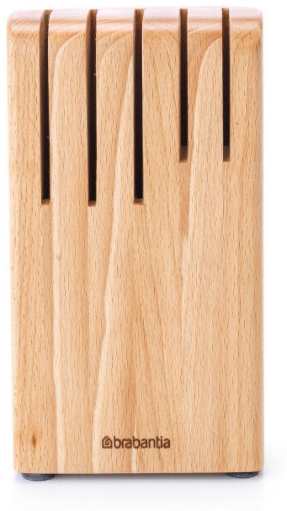 Brabantia Profile Messerblock aus Holz, Holz, Matt Steel, für 5 Messer, 260469 Bild 1
