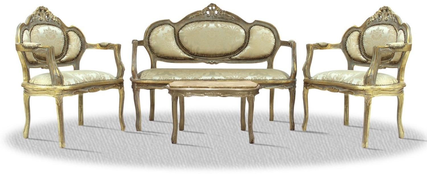 Casa Padrino Barock Salon Set Antik Gold - Luxus Möbel Bild 1