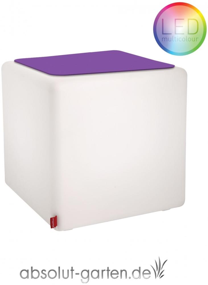 Beistelltisch Cube Outdoor LED Akku (Sitzkissen - violett) Bild 1