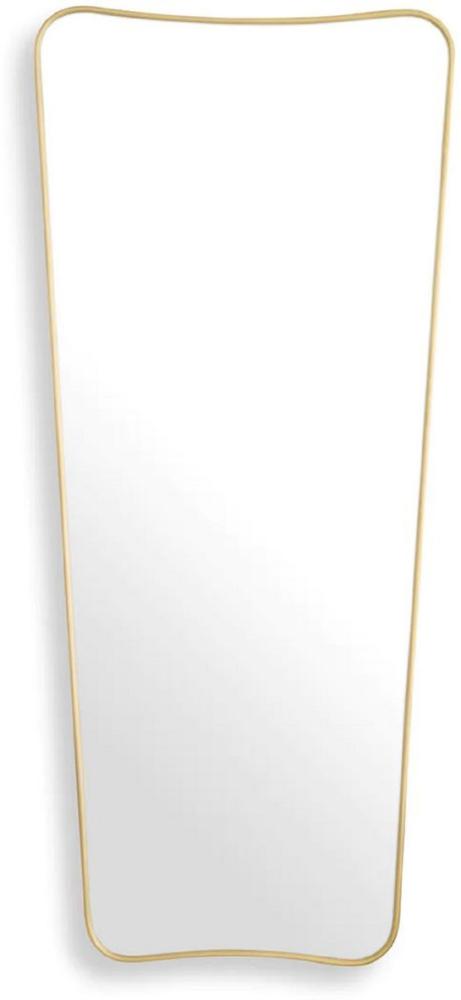 Casa Padrino Luxus Wandspiegel Messing 67,5 x 3,5 x H. 159 cm - Rechteckiger Spiegel - Wohnzimmer Spiegel - Schlafzimmer Spiegel - Garderoben Spiegel - Luxus Möbel - Luxus Interior Bild 1