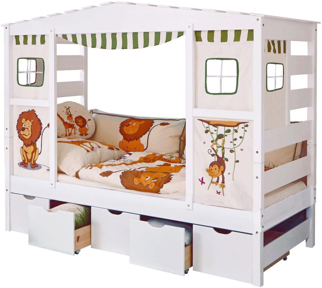 Ticaa 'Safari' Hausbett weiß inkl. Bettkasten 'Maria' Bild 1