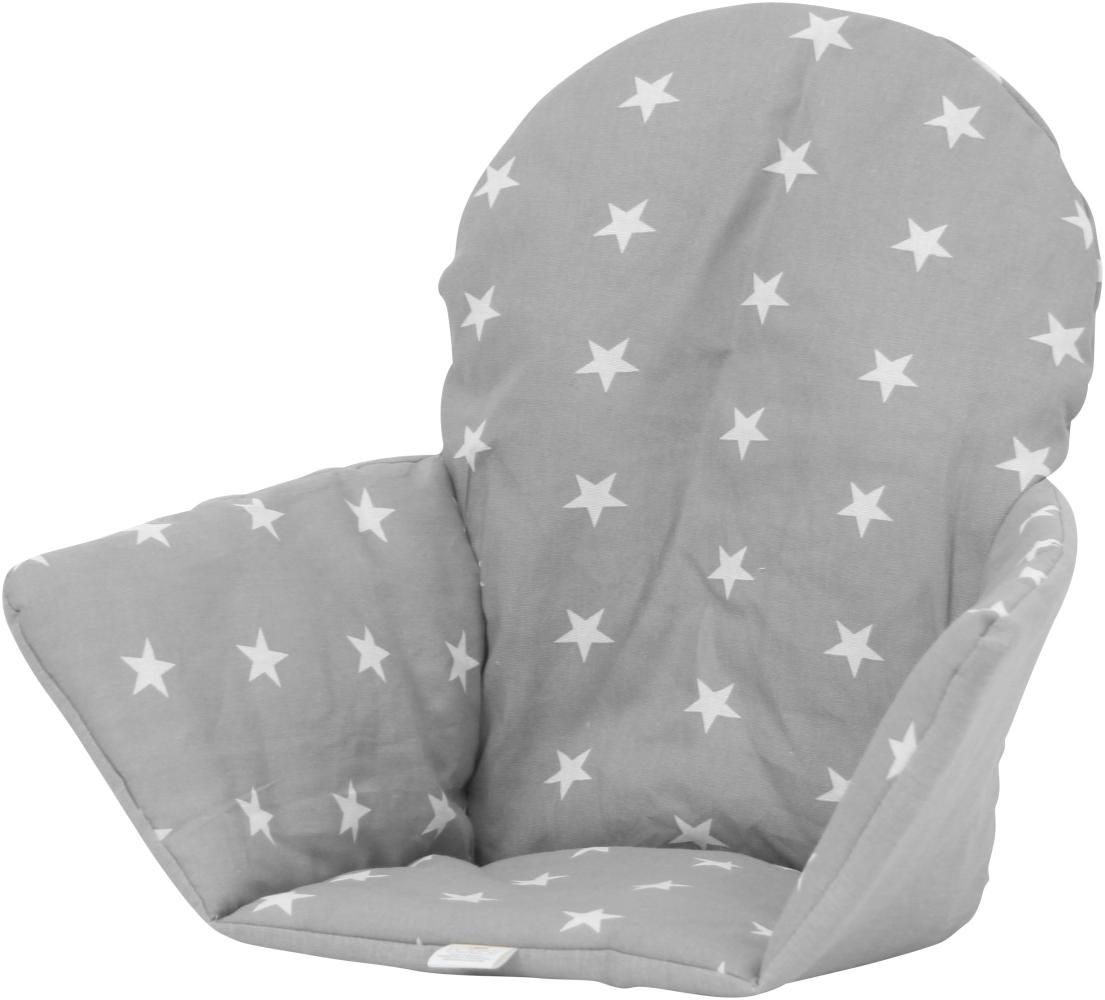 Polini Kids Sitzeinlage für Ikea Antilop Hochstuhl Sterne grau Bild 1