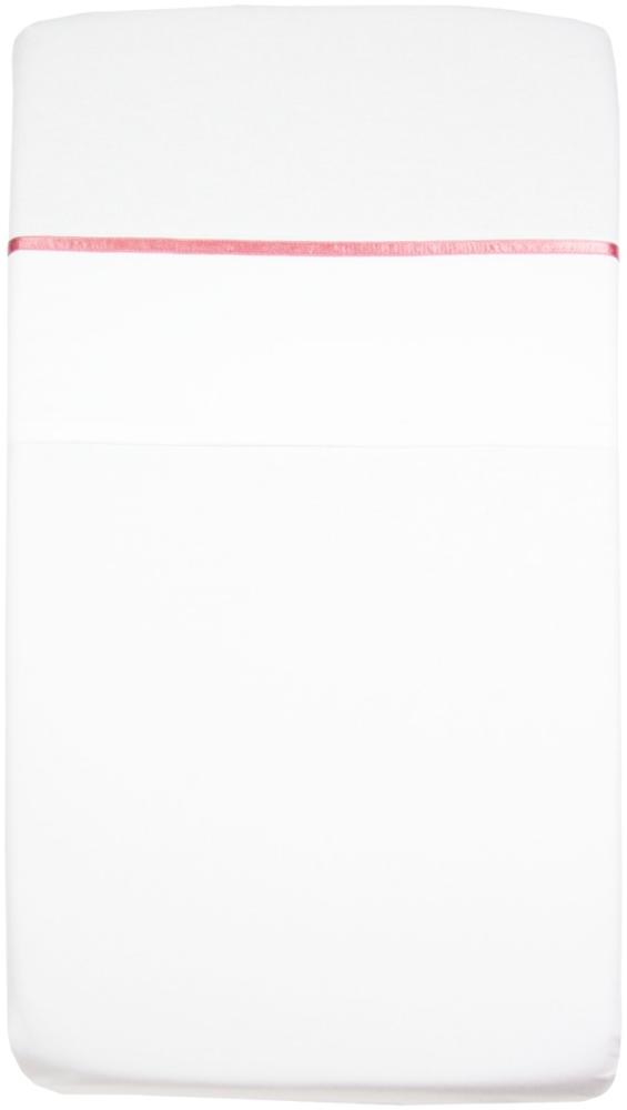 Briljant Baby Babylaken Bias mit Borte, Grau-Rosa, 75 x 100 cm Bild 1