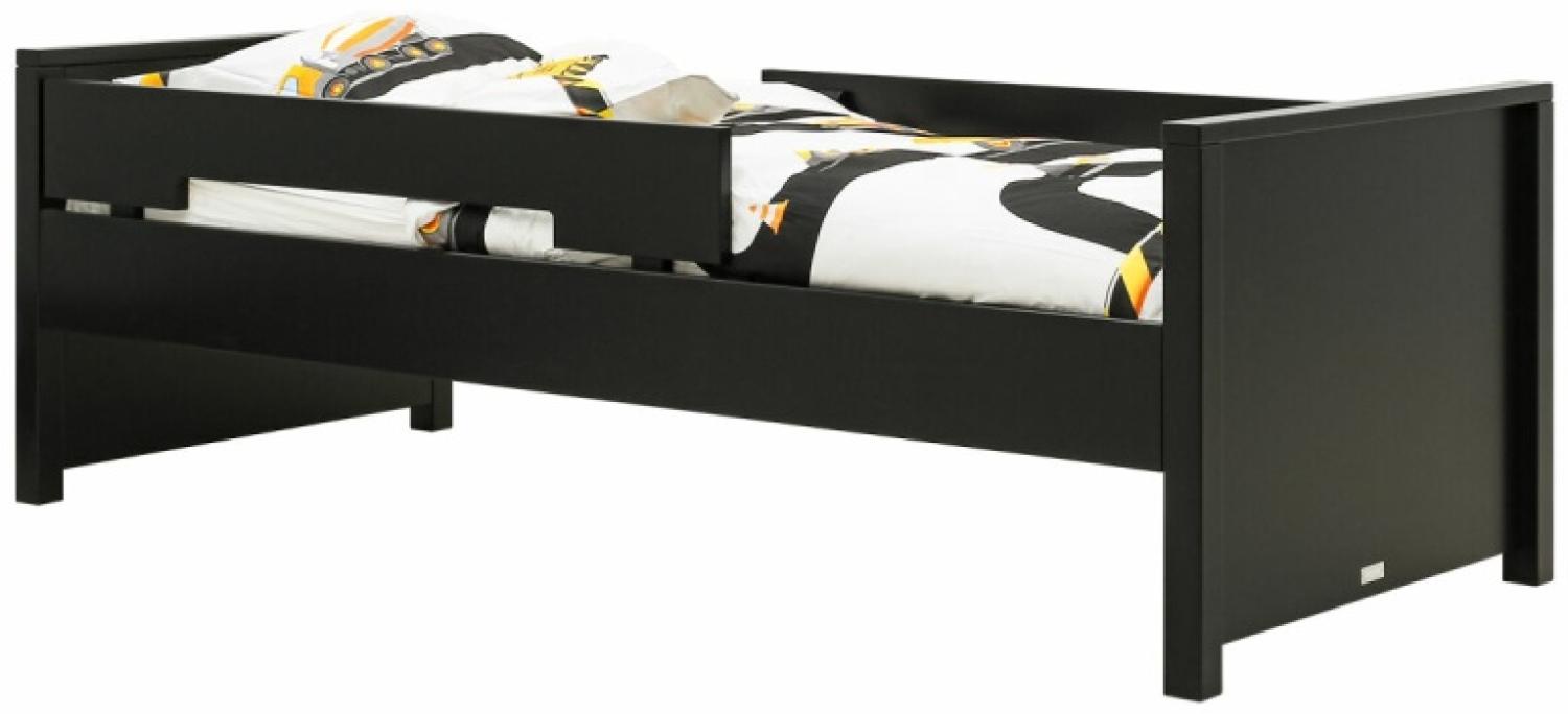 Bopita Jonne Bett inkl. 2 Rausfallschutze, 210x96x70 cm, Mattschwarz Bild 1