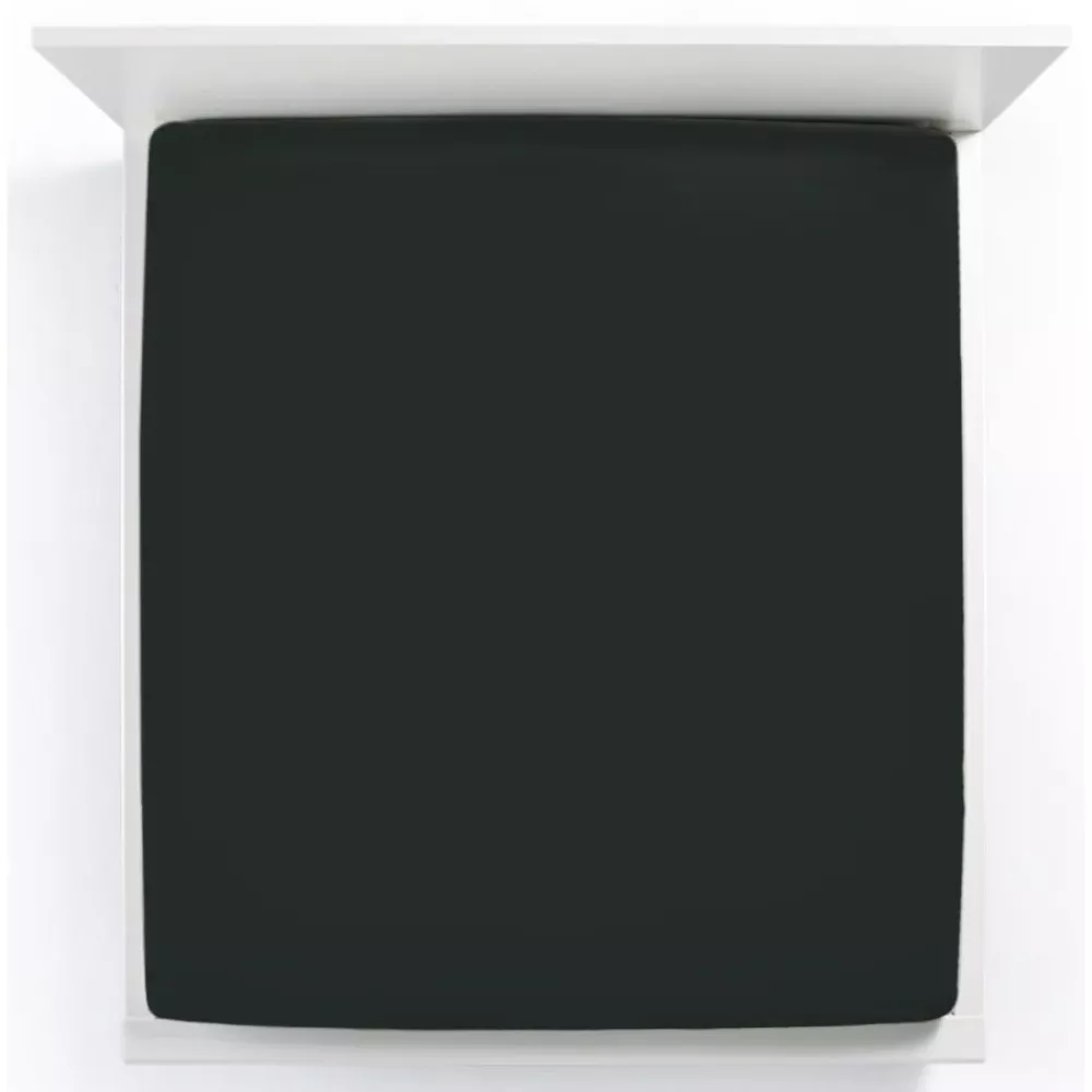 Formesse Jersey Spannbetttuch Bella Gracia | 120x200 - 130x220 cm | schwarz Bild 1