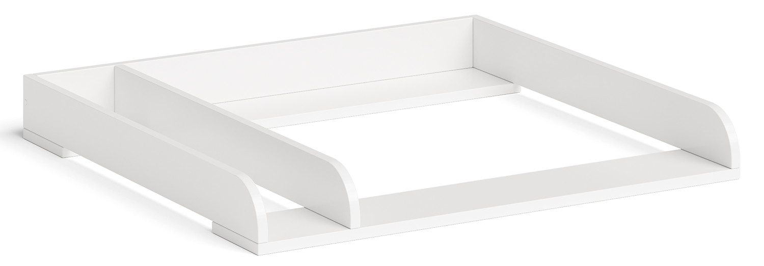 Bellabino 'Oti' Wickelaufsatz für IKEA Kommoden (Malm, Hemnes, Nordli), weiß, mit Trennfach (beidseitig montierbar), 10 x 74 x 80 cm Bild 1