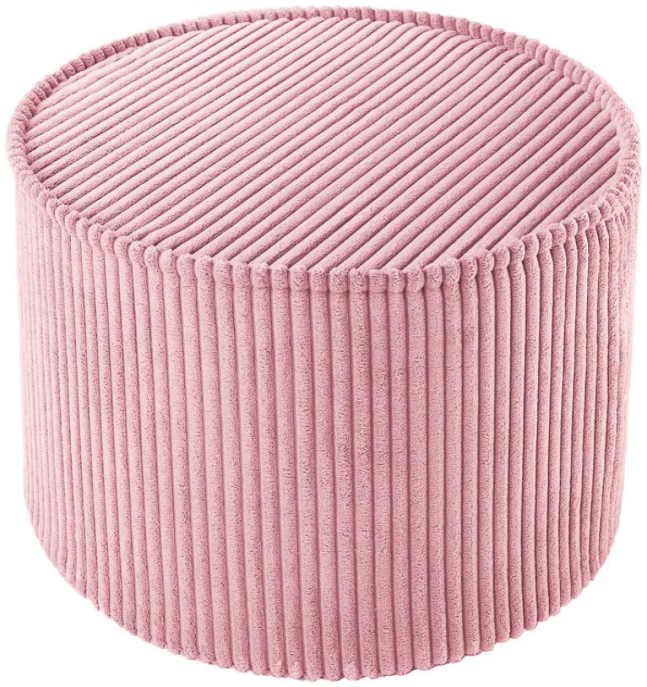 Pouffe, pink mousse, aus Cordstoff, 25 x 39,5 cm, von wigiwama Bild 1
