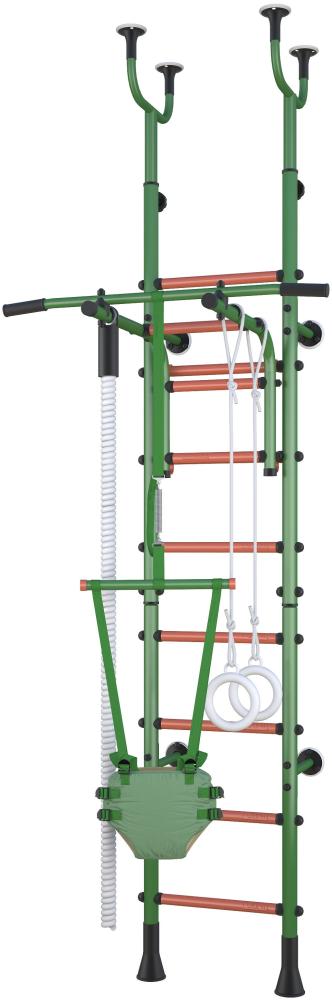 Polini Sport 'Active' Klettergerüst und Sprossenwand, Kombihalterung, grün Bild 1