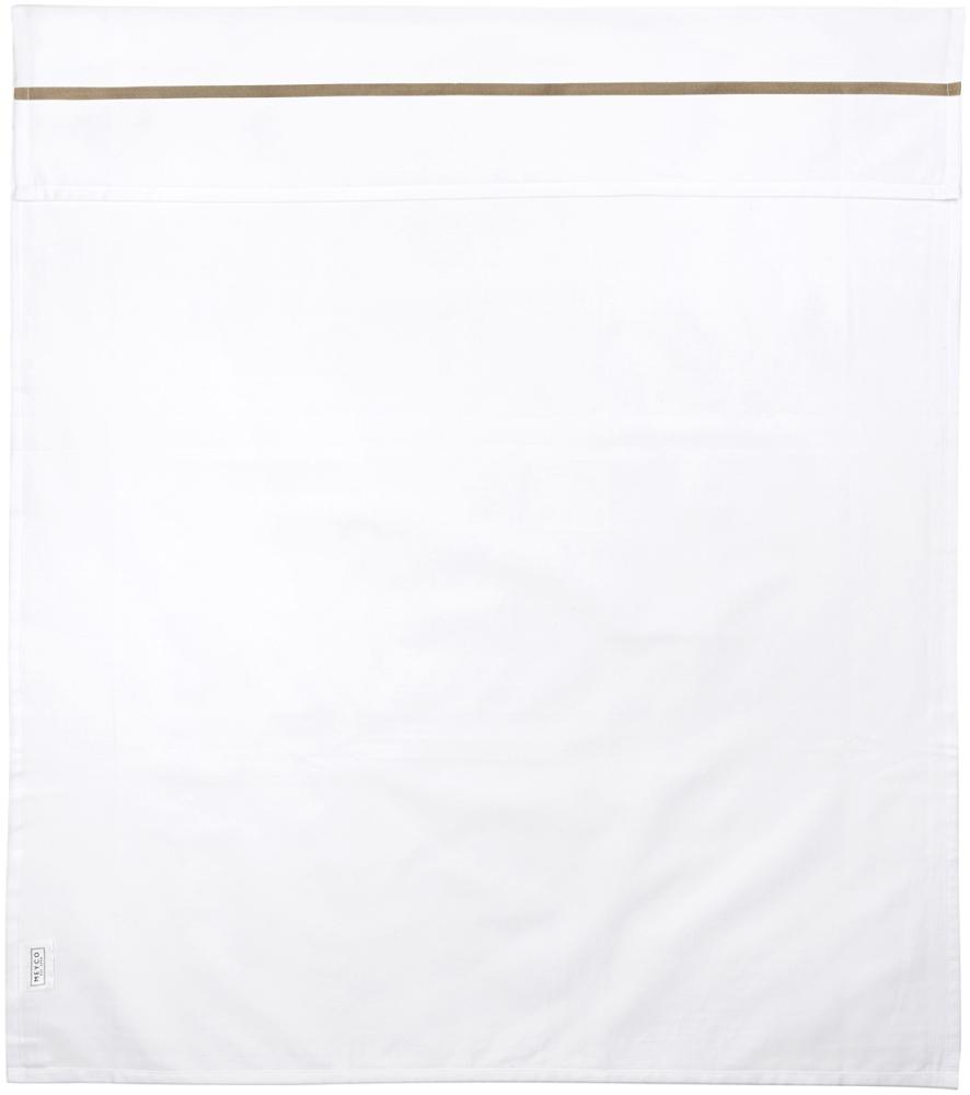 Meyco Babylaken Weiß mit Paspel Taupe 75 x 100 cm Taupe Bild 1