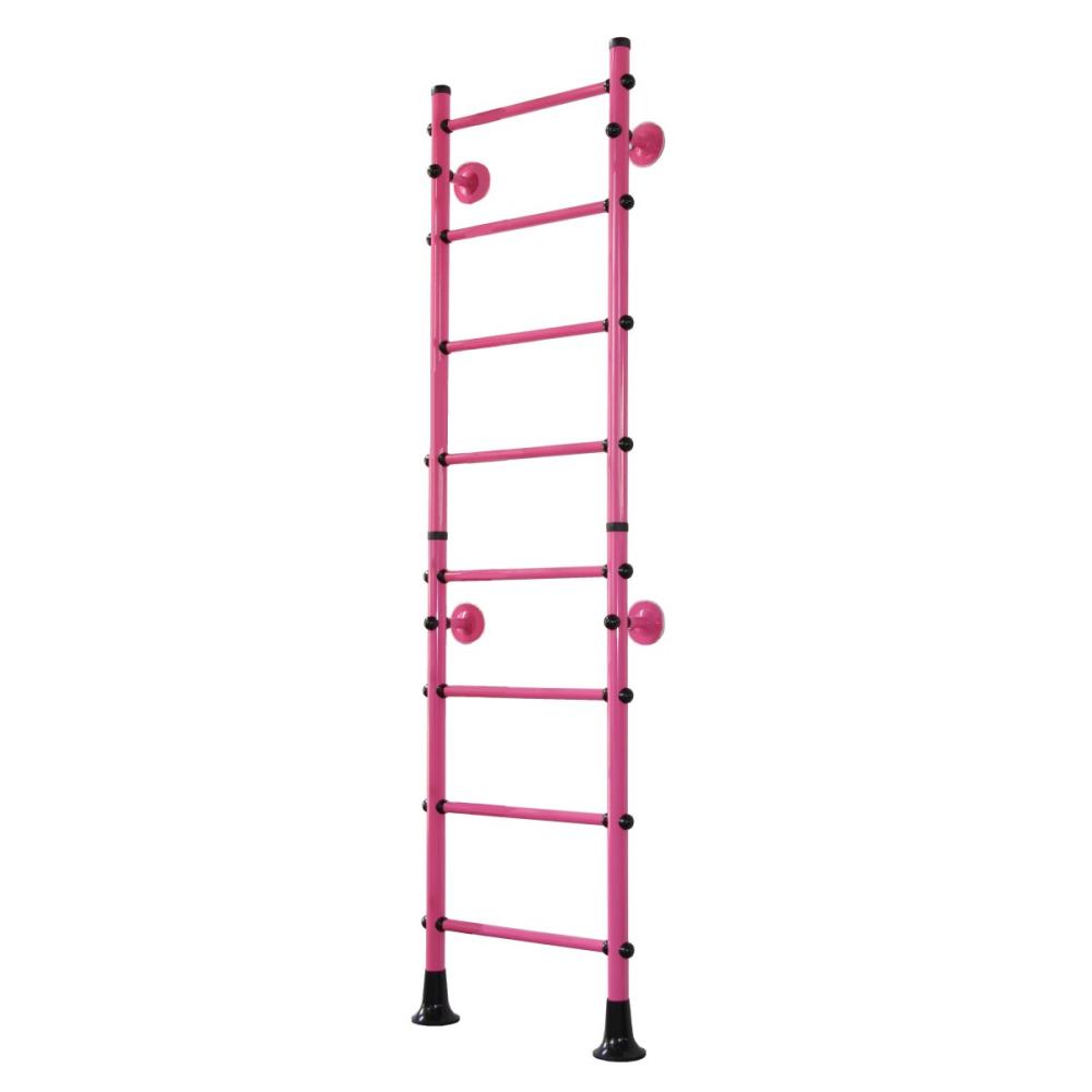 NiroSport Sprossenwand Kletterwand M4 Turnwand Klettergerüst indoor Metallsprossen Rosa Bild 1