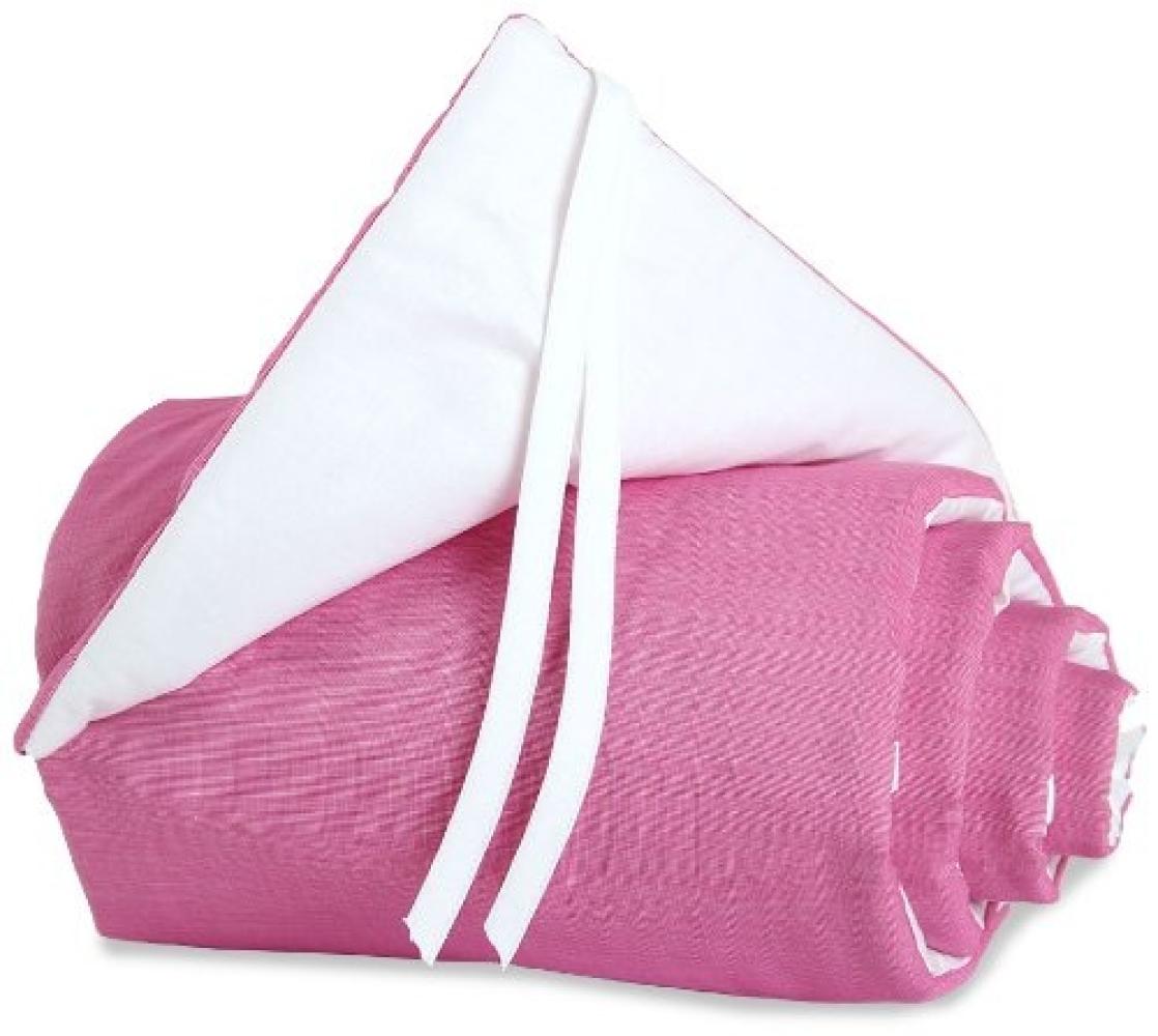 Babybay Nestchen Cotton für Maxi, Boxspring und Comfort, pink/weiß Bild 1