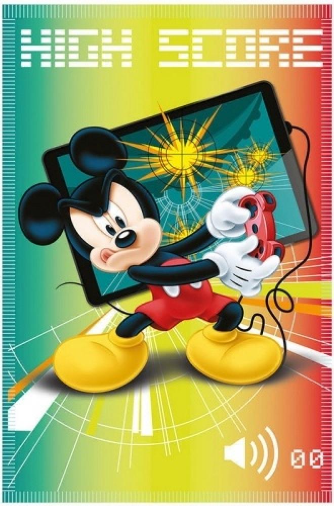 Disney Mickey Maus Fleecedecke - Auswahl: High Score - Größe: 100 x 140 cm Bild 1