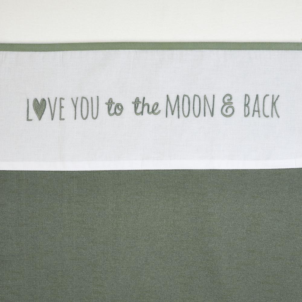 Meyco Bettlaken Love You To The Moon & Back Forest Green Grün Bild 1