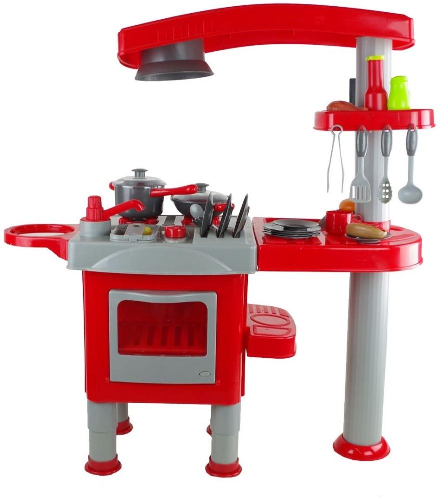 Küche für Kinder rot-grau Spielzeugküche Spielküche Kinderküche Küchenset Spiel Bild 1
