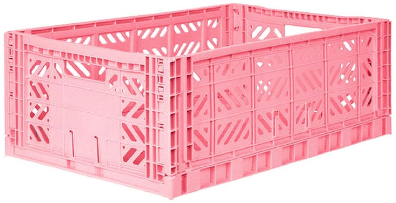 Kultige Klappkiste Maxi, in baby pink, stapelbar, recycelbarer Kunststoff, 60 x 40 x 22 cm, von Ay-Kasa Bild 1