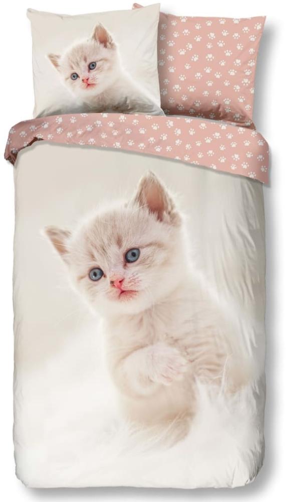 Good Morning Kinder Bettwäsche-Set CATTY 140x200/220 cm Cremeweiß Bild 1