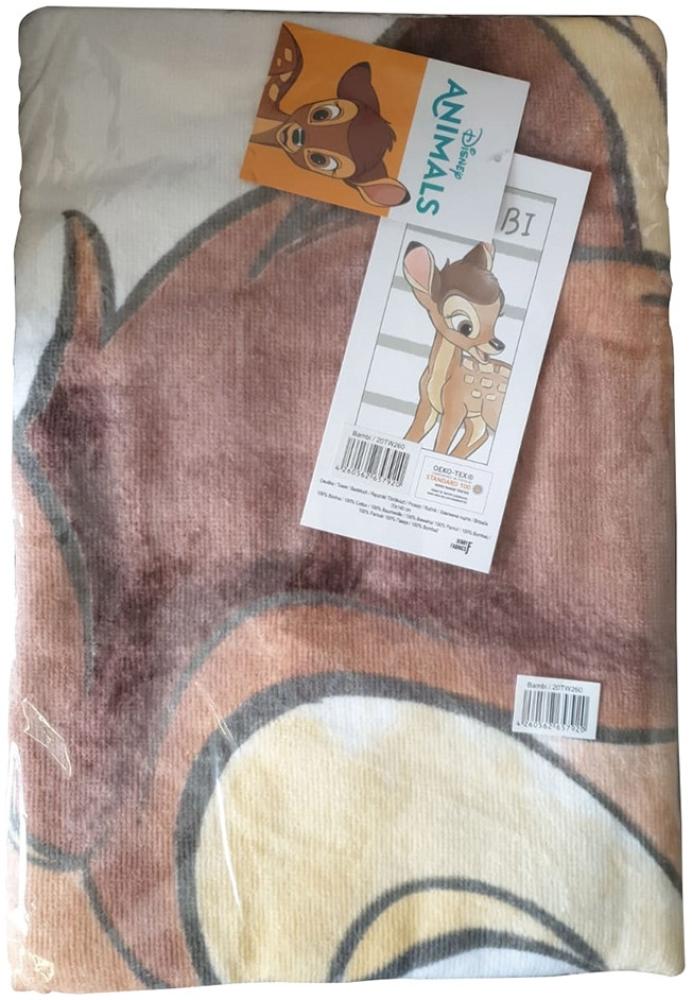 Strandtuch mit Motiv Bambi Disney Animals 70 x 140 cm für Kinder 100 % Baumwolle Bild 1
