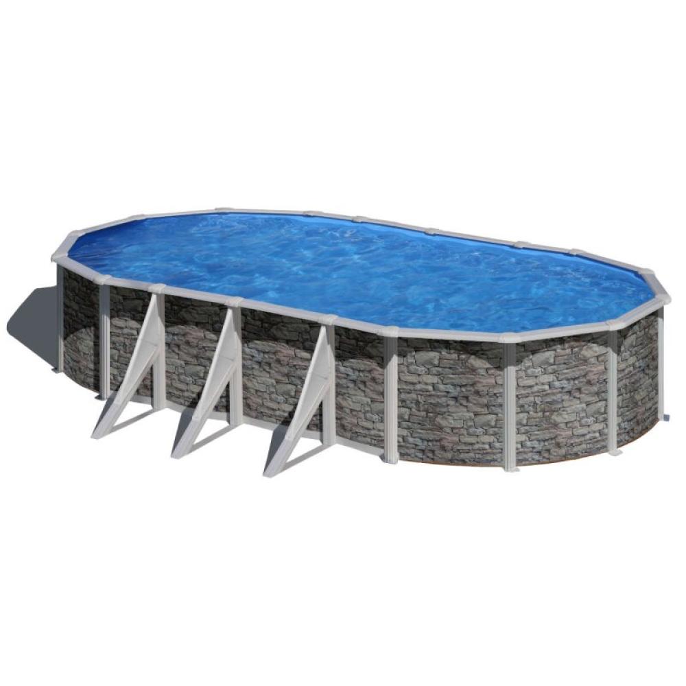 Cerdena Stahlwandpool Oval 500 x 300 x 120 cm Bild 1