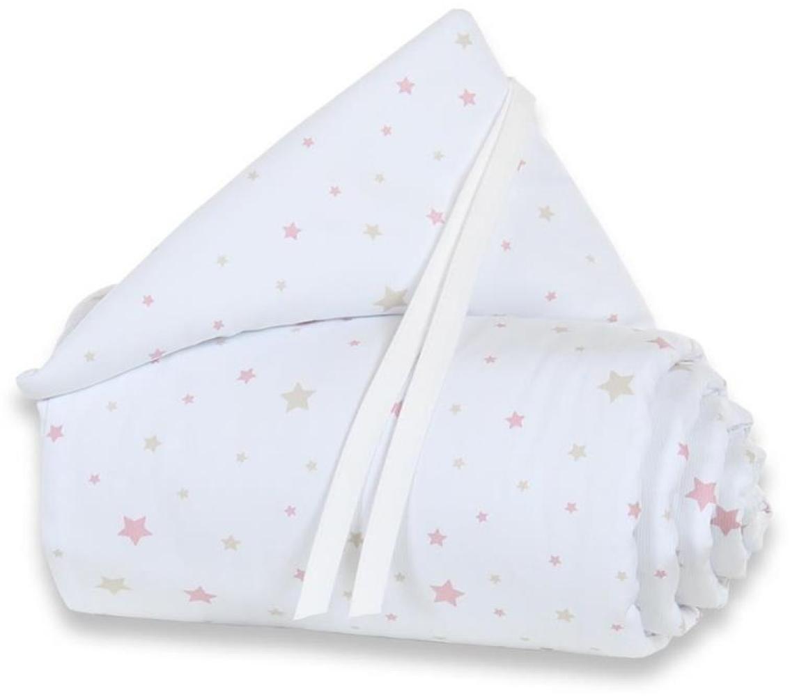 Babybay 'Piqué' Bettnestchen für Babybay Maxi und Boxspring weiß/gelb/rosa, Sterne Bild 1