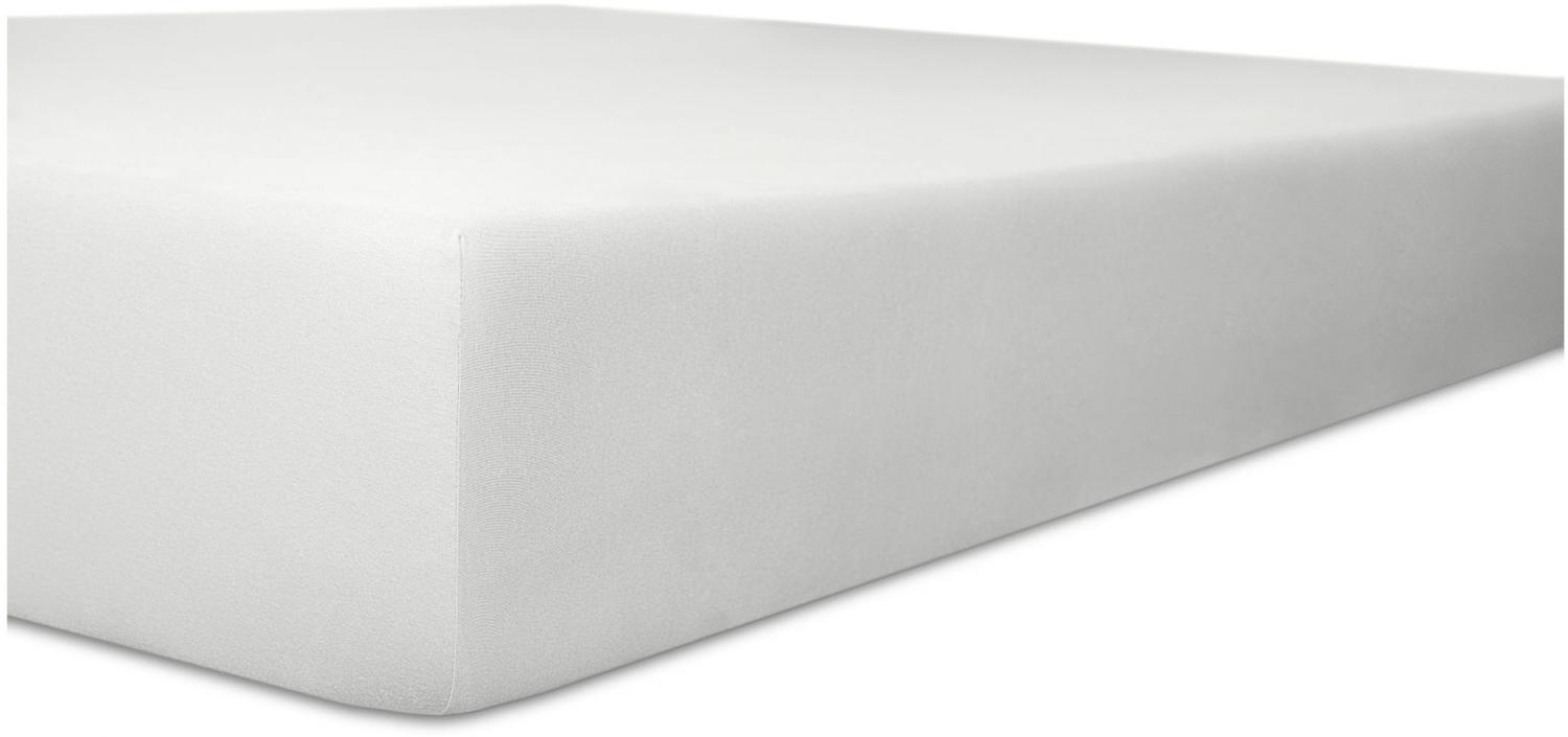 Kneer Flausch-Frottee Spannbetttuch für Matratzen bis 22 cm Höhe Qualität 10 Farbe weiß 120-130x200 cm Bild 1