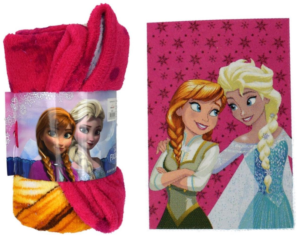 Disney Frozen Kinderdecke 100x160cm Kuscheldecke Anna & Elsa die Eiskönigin Bild 1