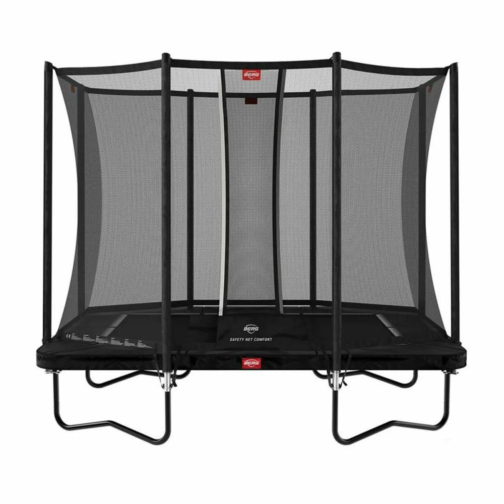 BERG Trampolin rechteckig 280 x 190 cm schwarz mit Sicherheitsnetz Comfort Ultim Favorit Regular Bild 1