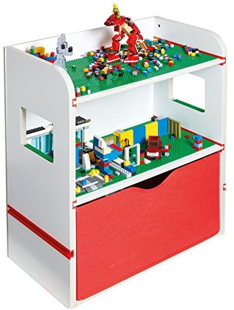 Moose Toys 'Room2Build' Kinderregal, mit Canvas Schublade weiß/rot/grün Bild 1