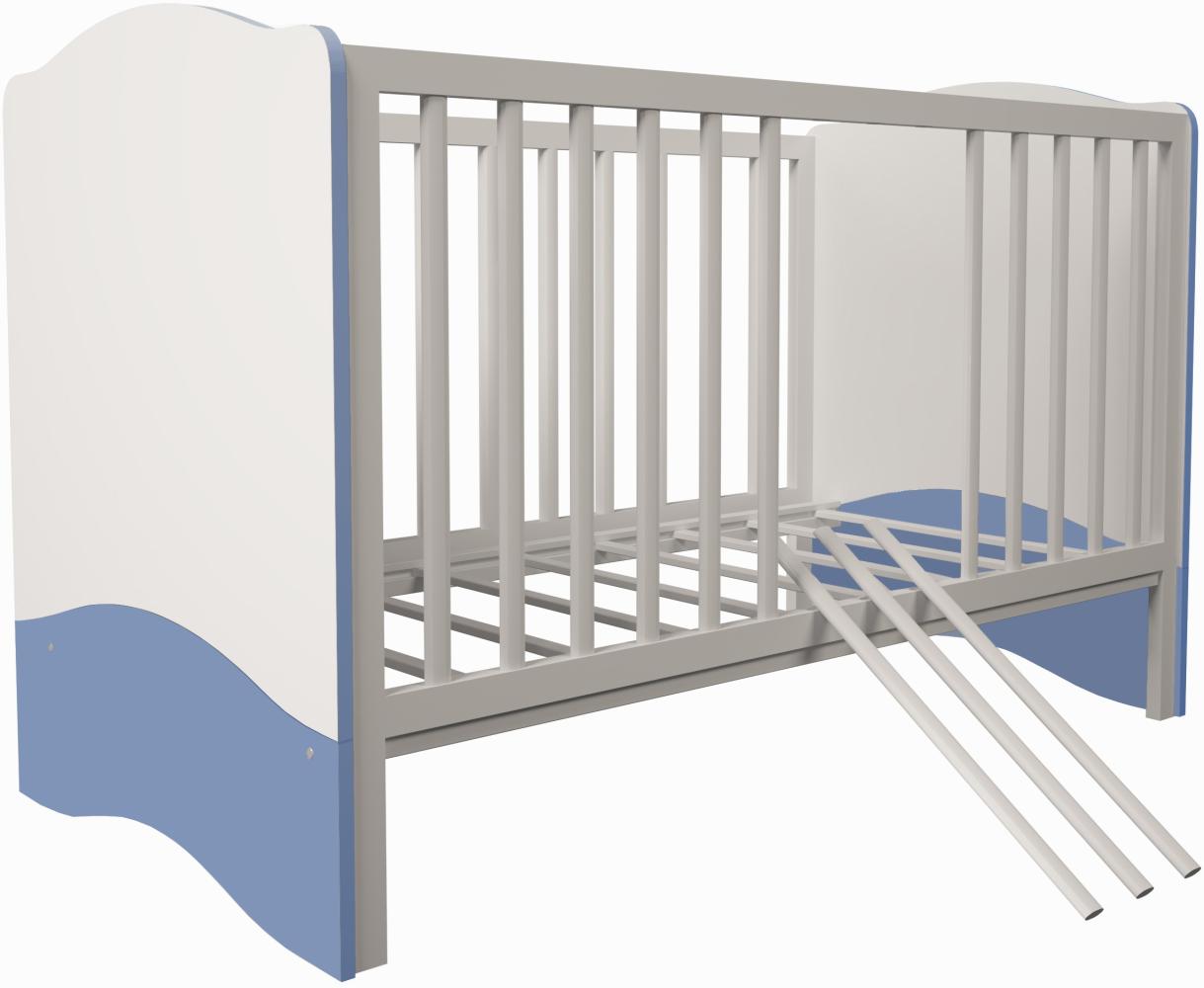 Polini Kids Kombi-Kinderbett 'Simple' weiß / blau Bild 1