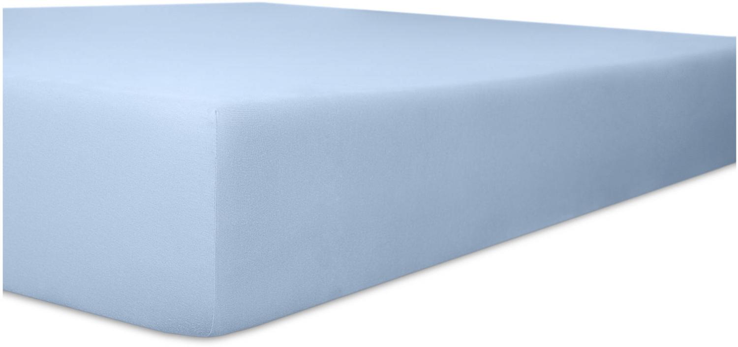 Kneer Fein-Jersey Spannbetttuch für Kindermatratzen Qualität 50 Größe 60x120 / 70x140 cm 63 hellblau Bild 1