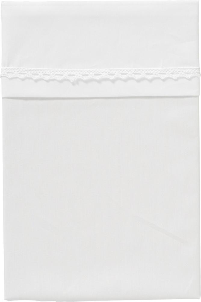 Cottonbaby Babylaken Spitzenborte, Weiß, 75 x 90 Weiß Bild 1