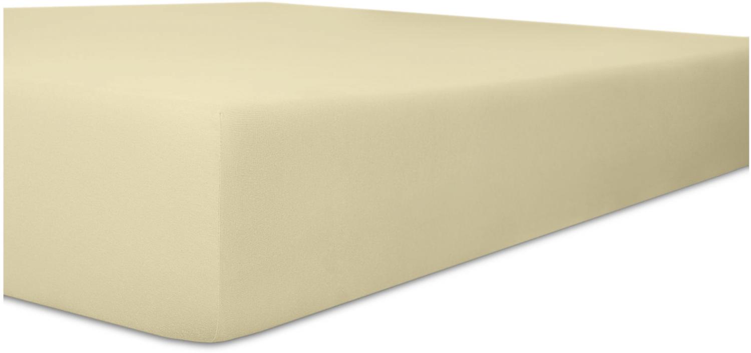 Kneer Fein-Jersey Spannbetttuch für Matratzen bis 22 cm Höhe Qualität 50 Farbe ecru 120-130x200 cm Bild 1