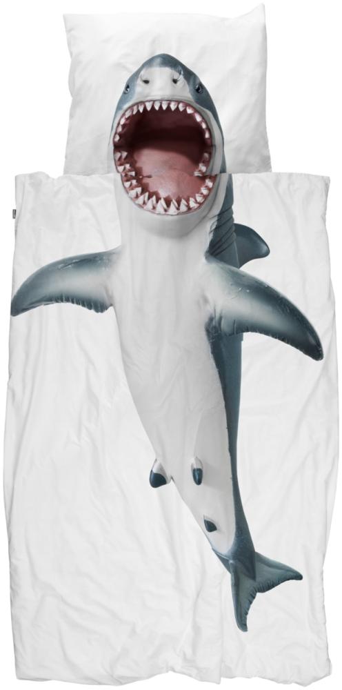 Snurk Bettbezug Hai, 140 x 200/220 cm Weiß Bild 1