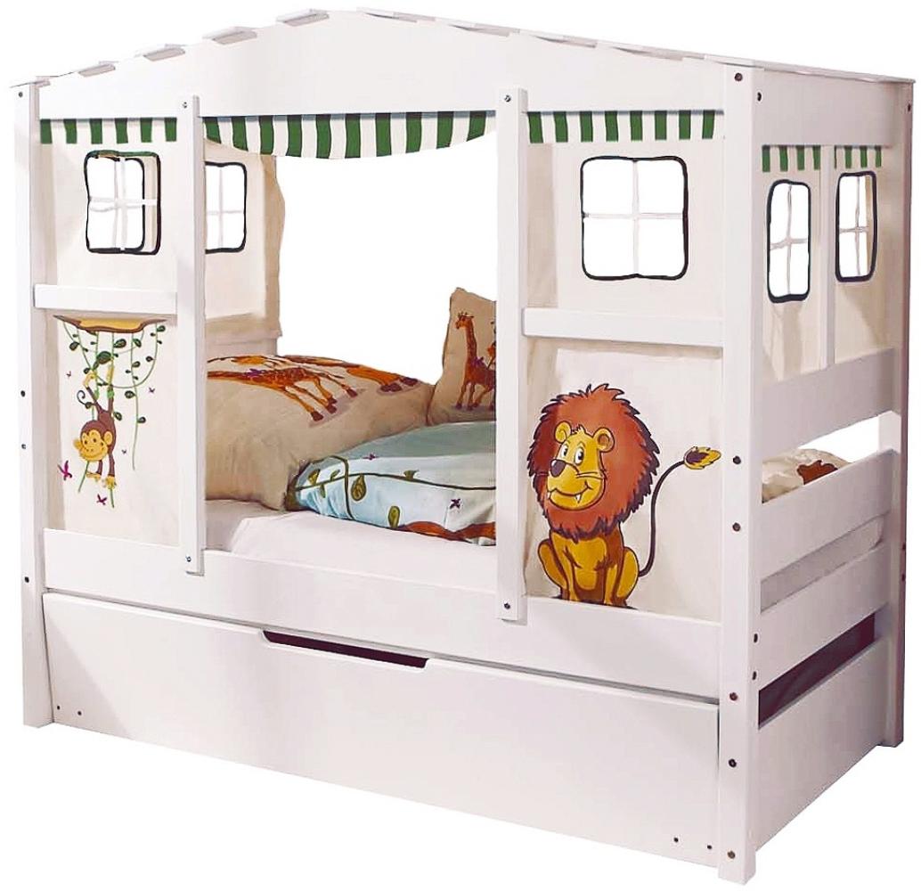 Ticaa 'Safari' Hausbett Mini weiß inkl. Bettkasten 'Marianne' Bild 1