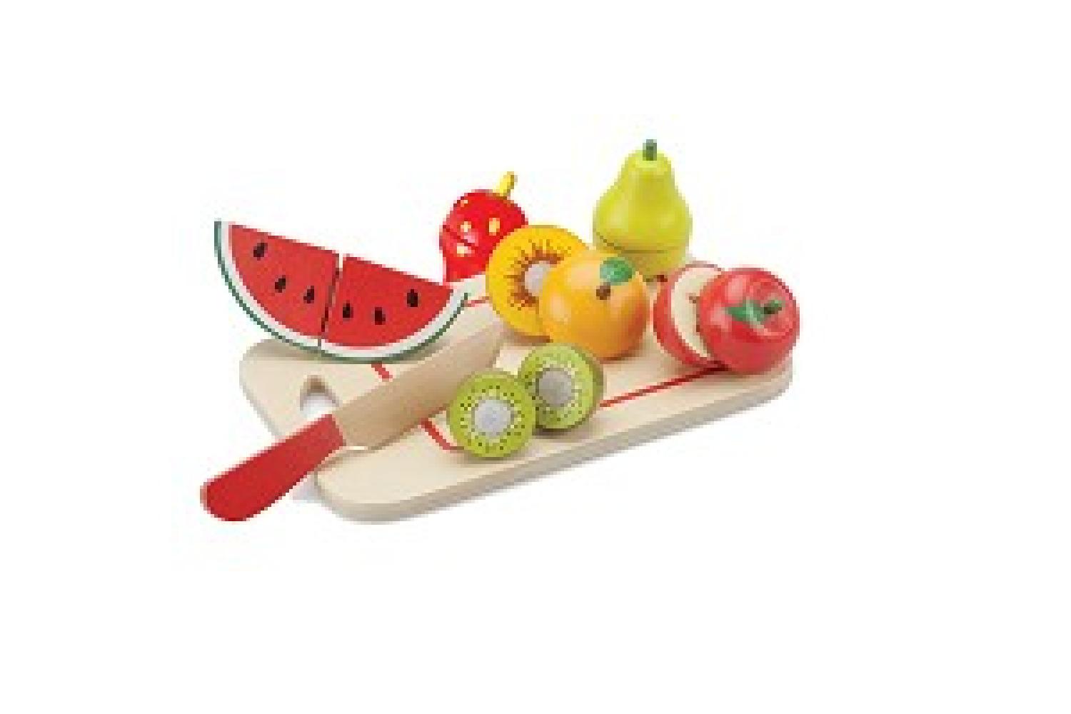 New Classic Toys Schneidsatz fruit junior 24 cm Holz 8-teilig Bild 1