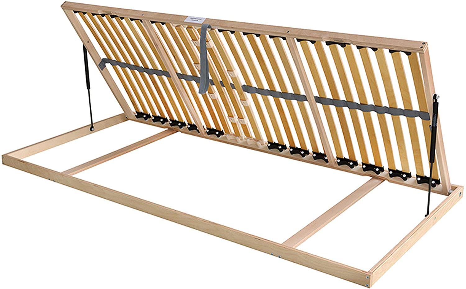 MaDeRa 7-Zonen-Lattenrost für Bettkastenfunktion, 28 Federleisten, Birkenschichtholz : 140 x 200 cm : Öffnung nach Rechts Bild 1
